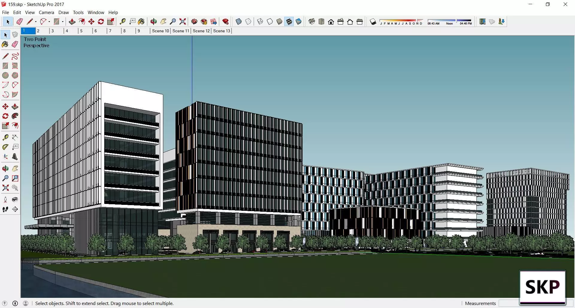Sketchup Commercial Complex 159 3D model_0