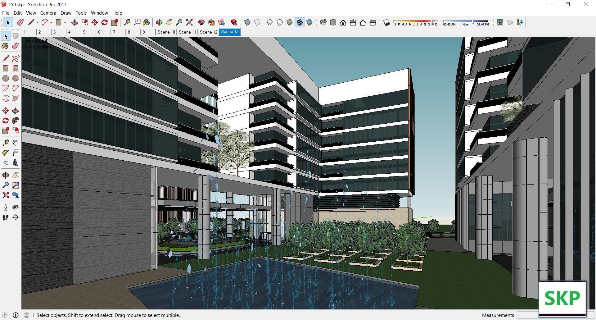Sketchup Commercial Complex 159 3D model_6