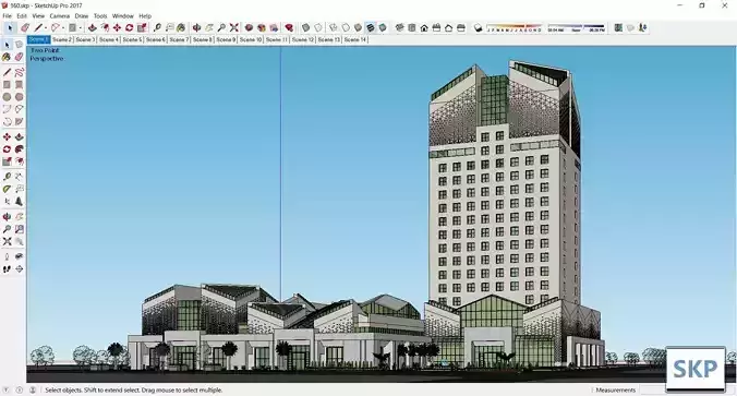 Sketchup Commercial Complex 160 3D model