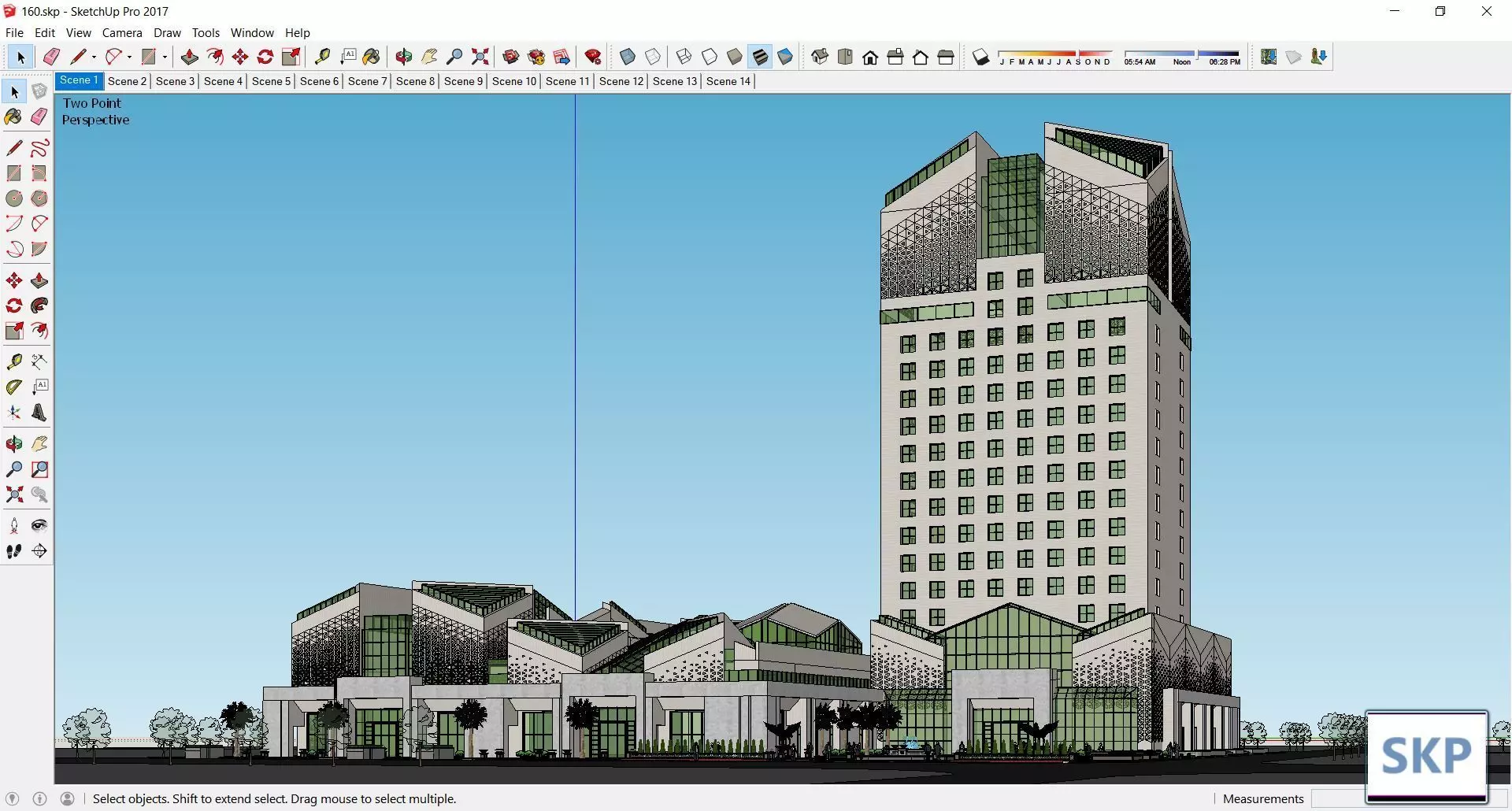 Sketchup Commercial Complex 160 3D model_0