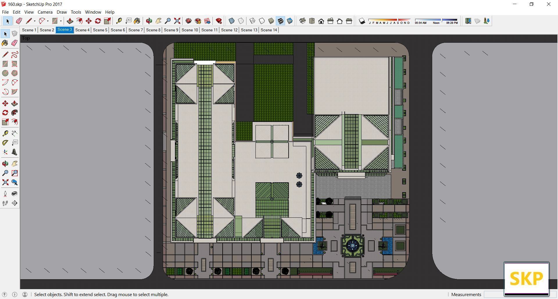 Sketchup Commercial Complex 160 3D model_11