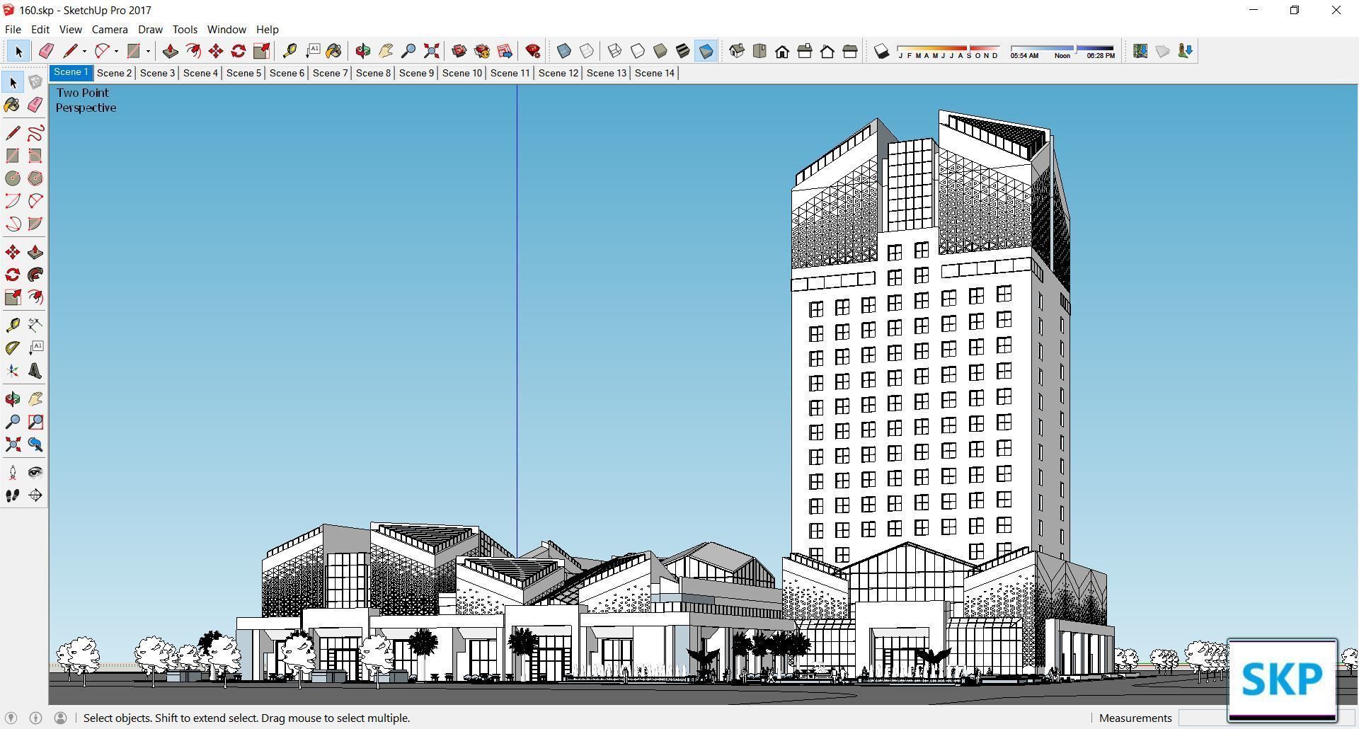 Sketchup Commercial Complex 160 3D model_9