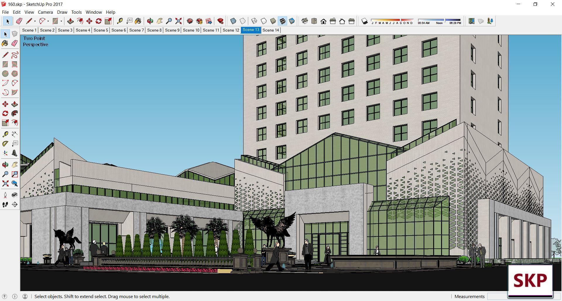 Sketchup Commercial Complex 160 3D model_6
