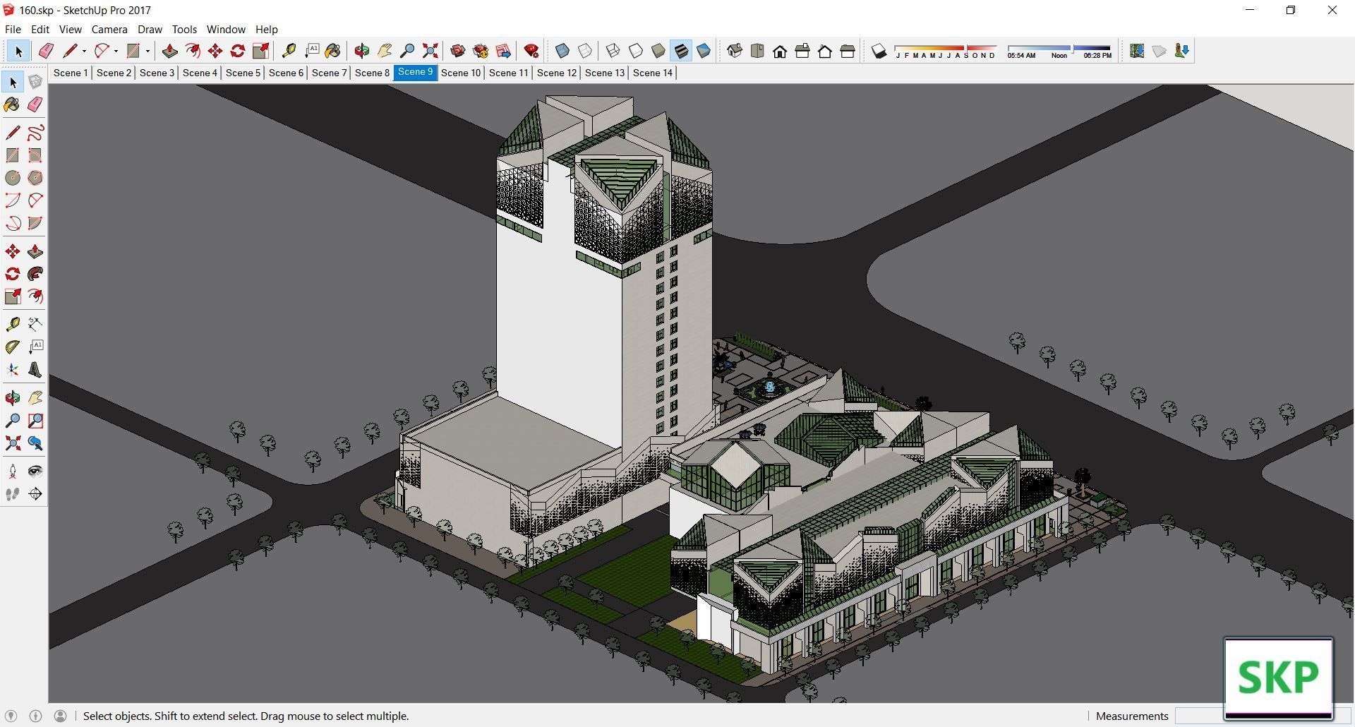 Sketchup Commercial Complex 160 3D model_2