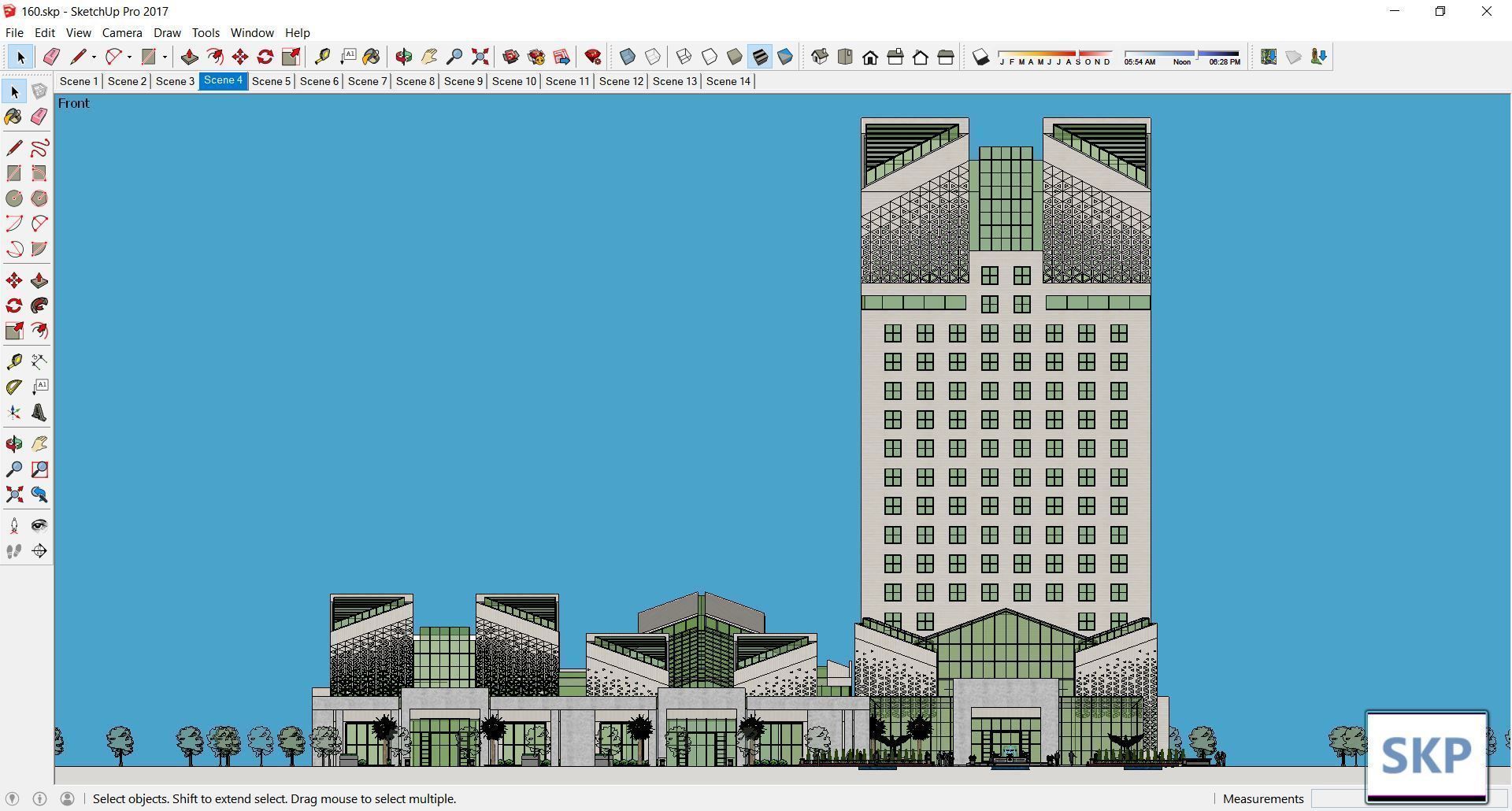 Sketchup Commercial Complex 160 3D model_12