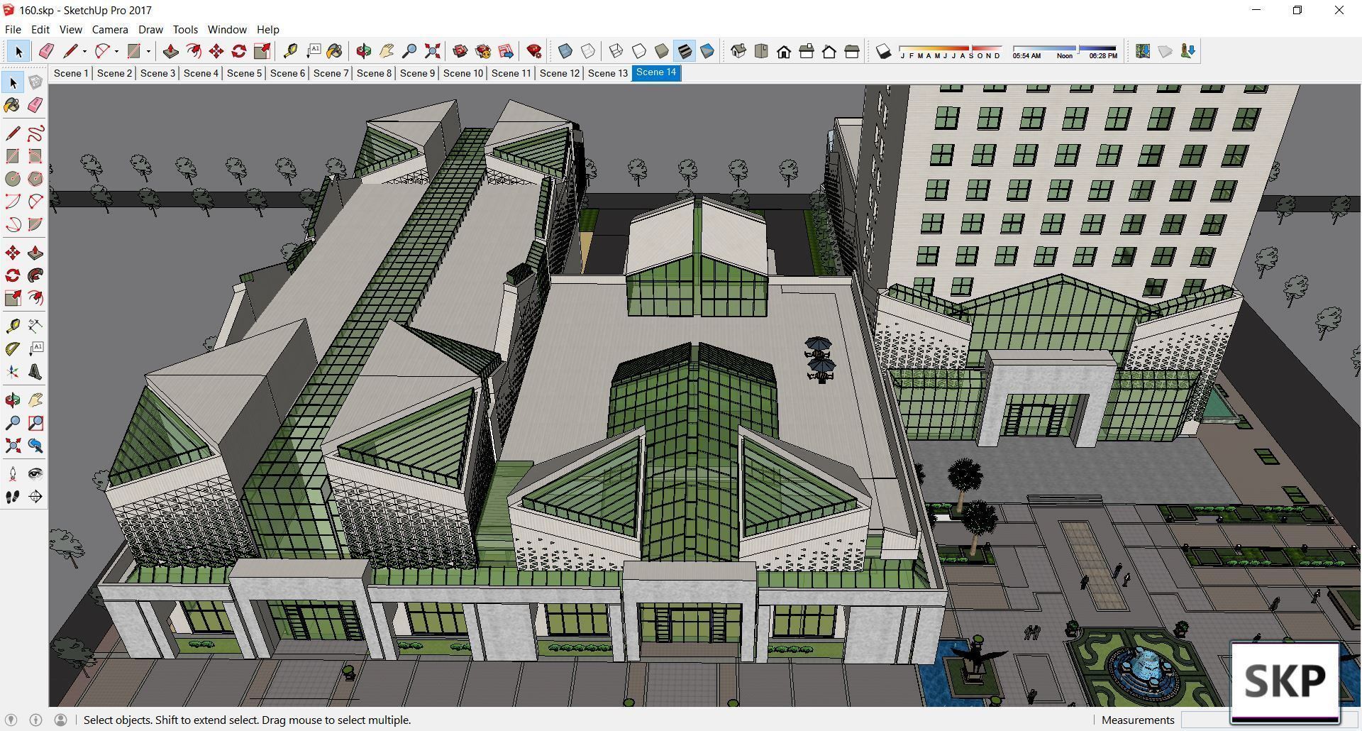Sketchup Commercial Complex 160 3D model_7
