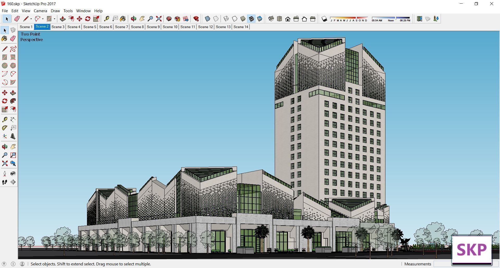 Sketchup Commercial Complex 160 3D model_10