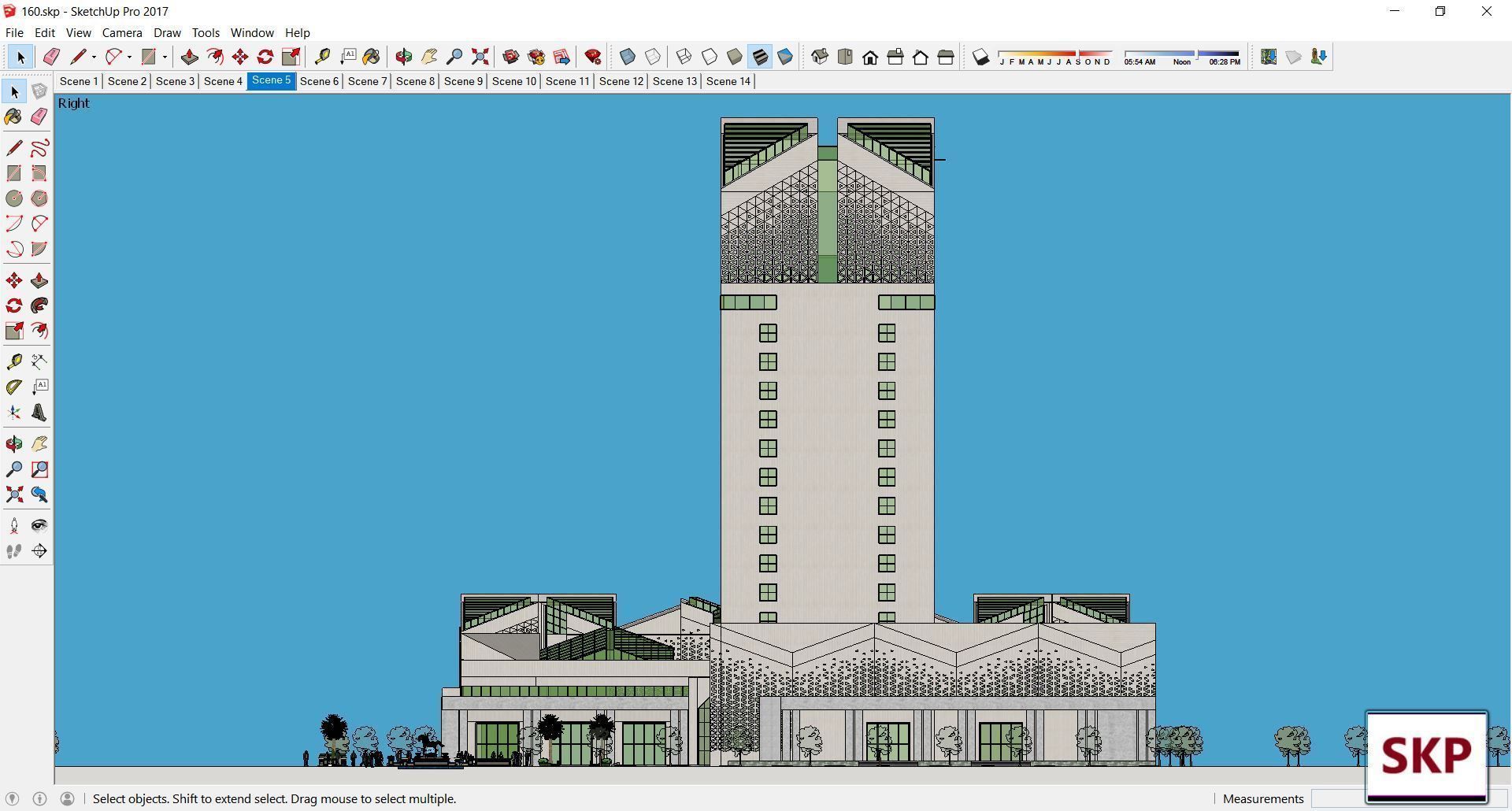 Sketchup Commercial Complex 160 3D model_13