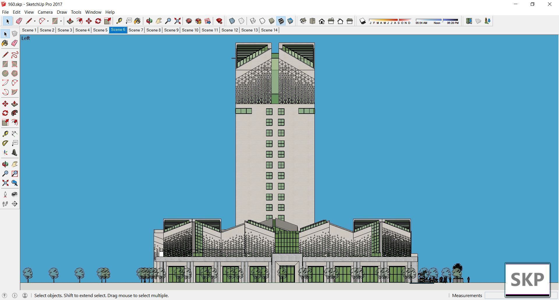 Sketchup Commercial Complex 160 3D model_14