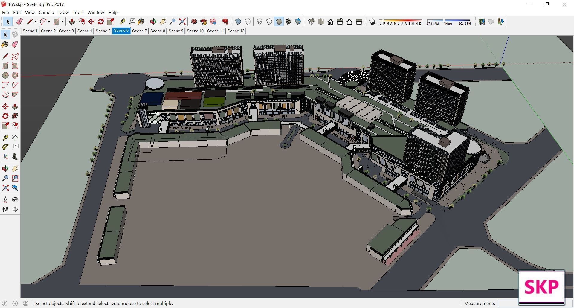 Sketchup Commercial Complex 165 3D model_11