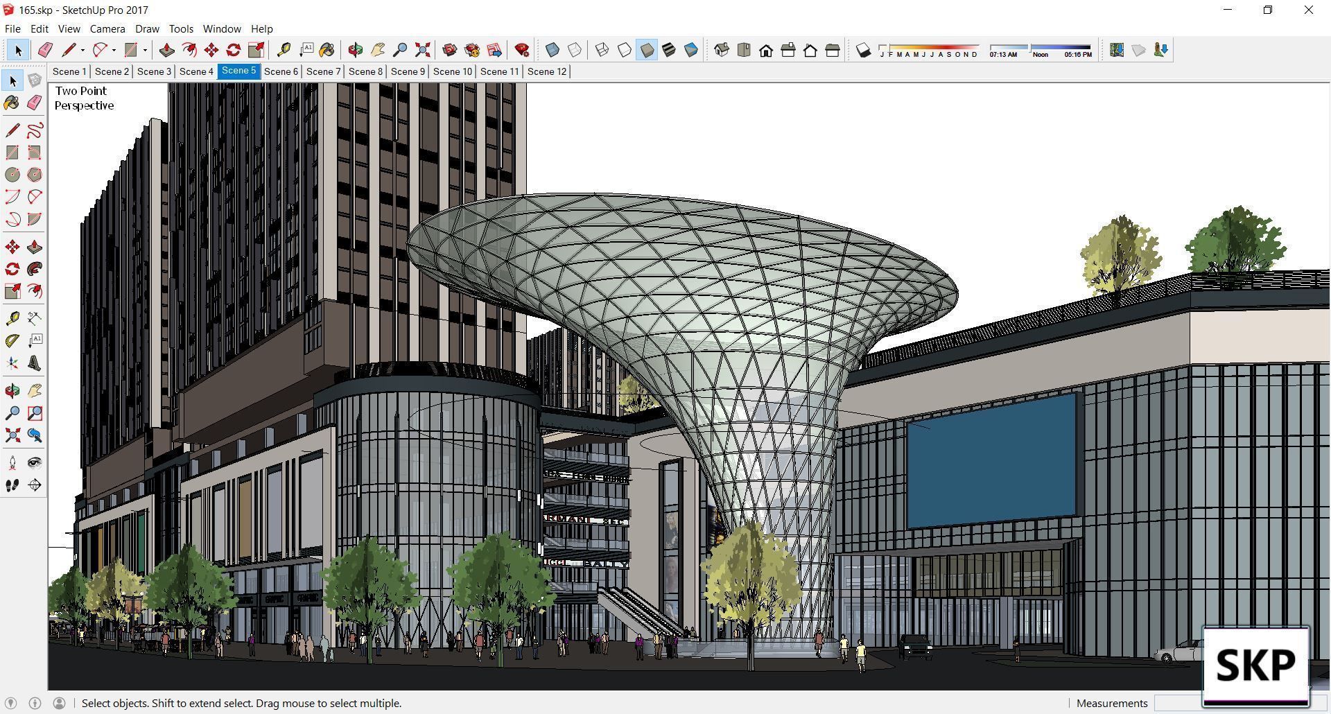 Sketchup Commercial Complex 165 3D model_10