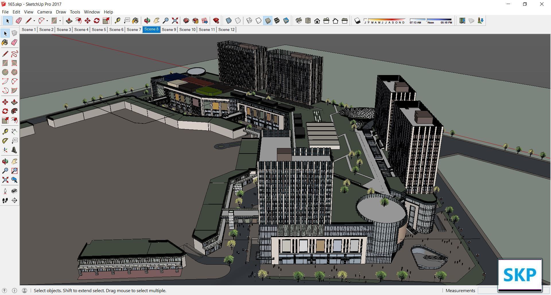 Sketchup Commercial Complex 165 3D model_2