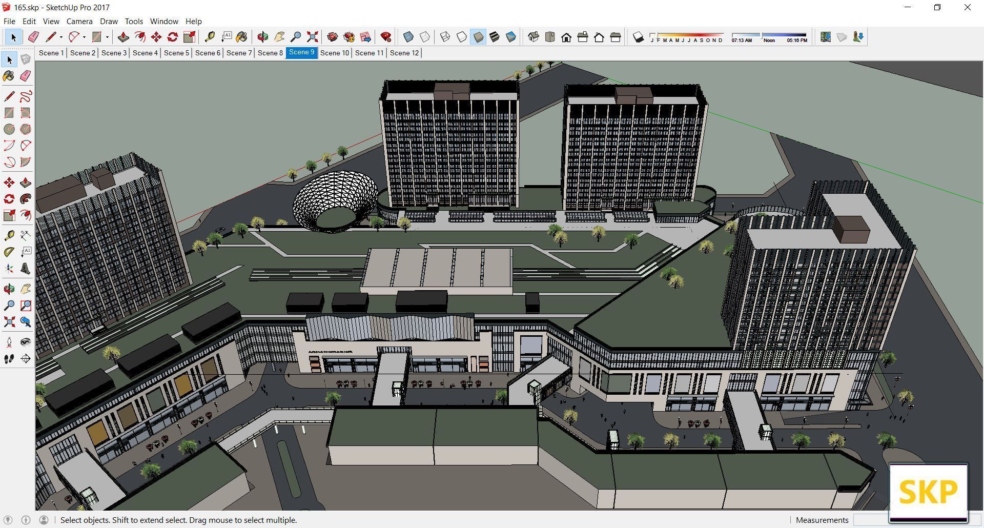Sketchup Commercial Complex 165 3D model_3