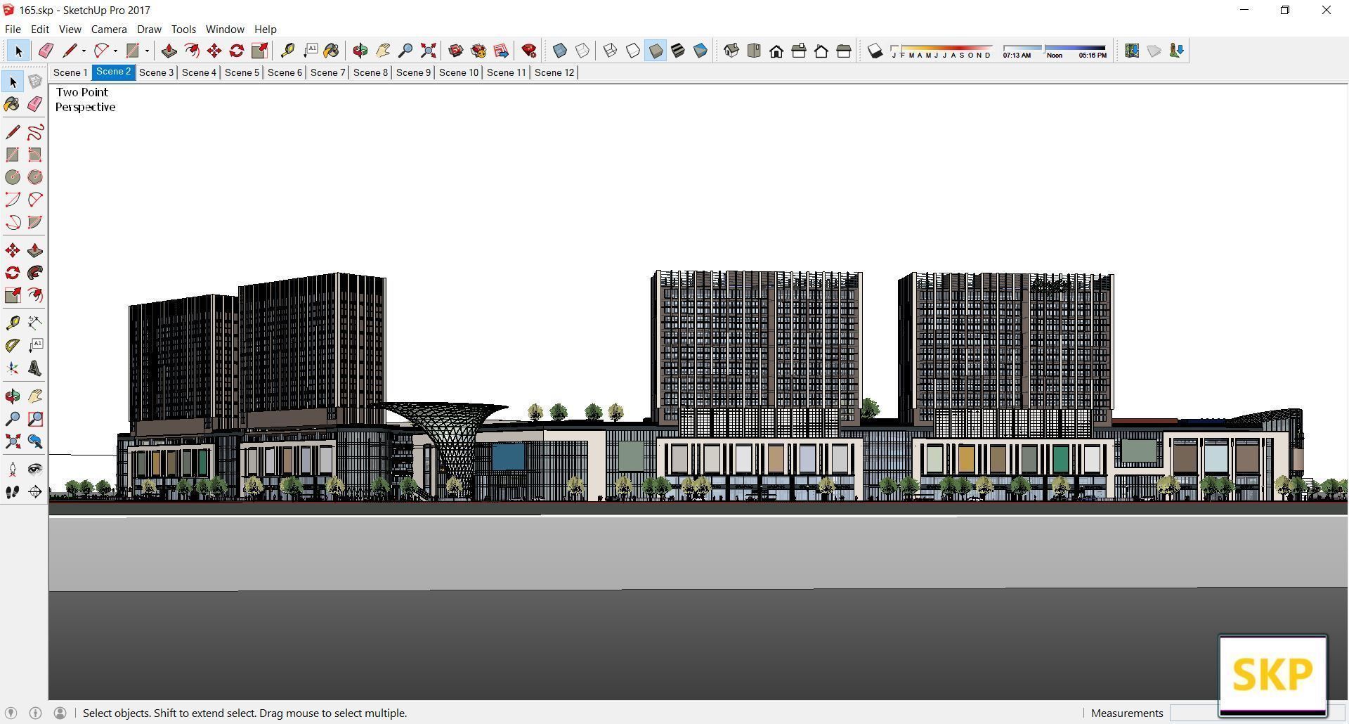 Sketchup Commercial Complex 165 3D model_7
