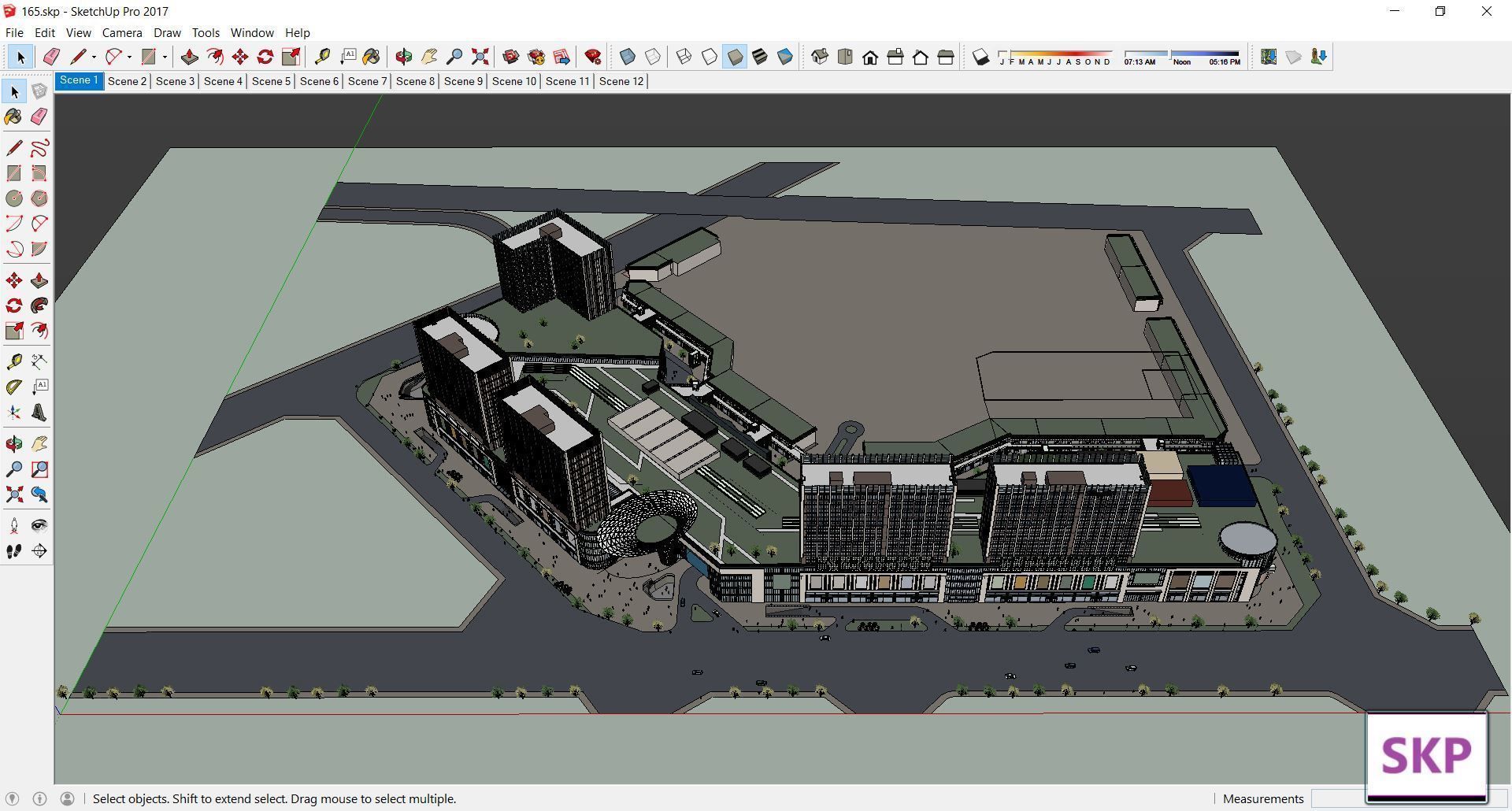 Sketchup Commercial Complex 165 3D model_6