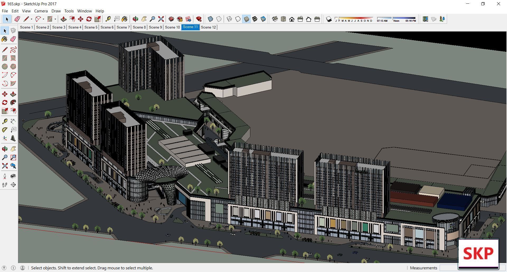 Sketchup Commercial Complex 165 3D model_4