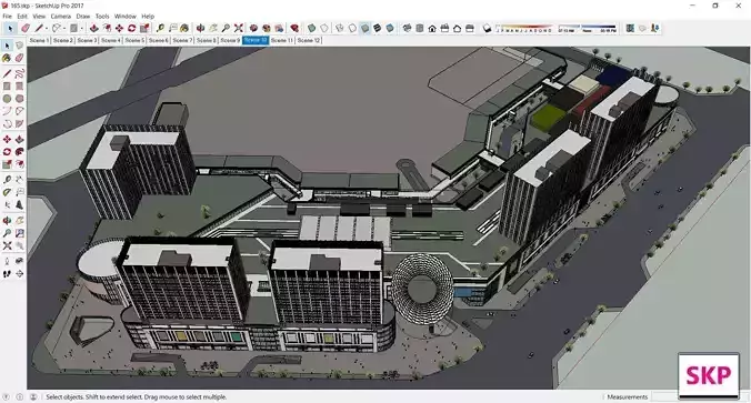 Sketchup Commercial Complex 165 3D model