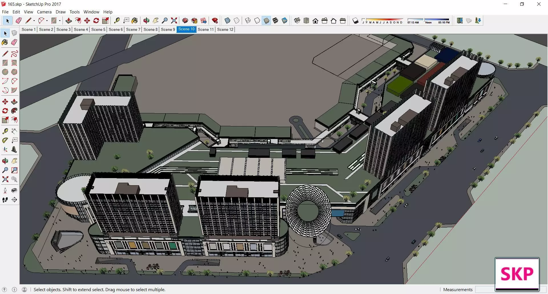 Sketchup Commercial Complex 165 3D model_0