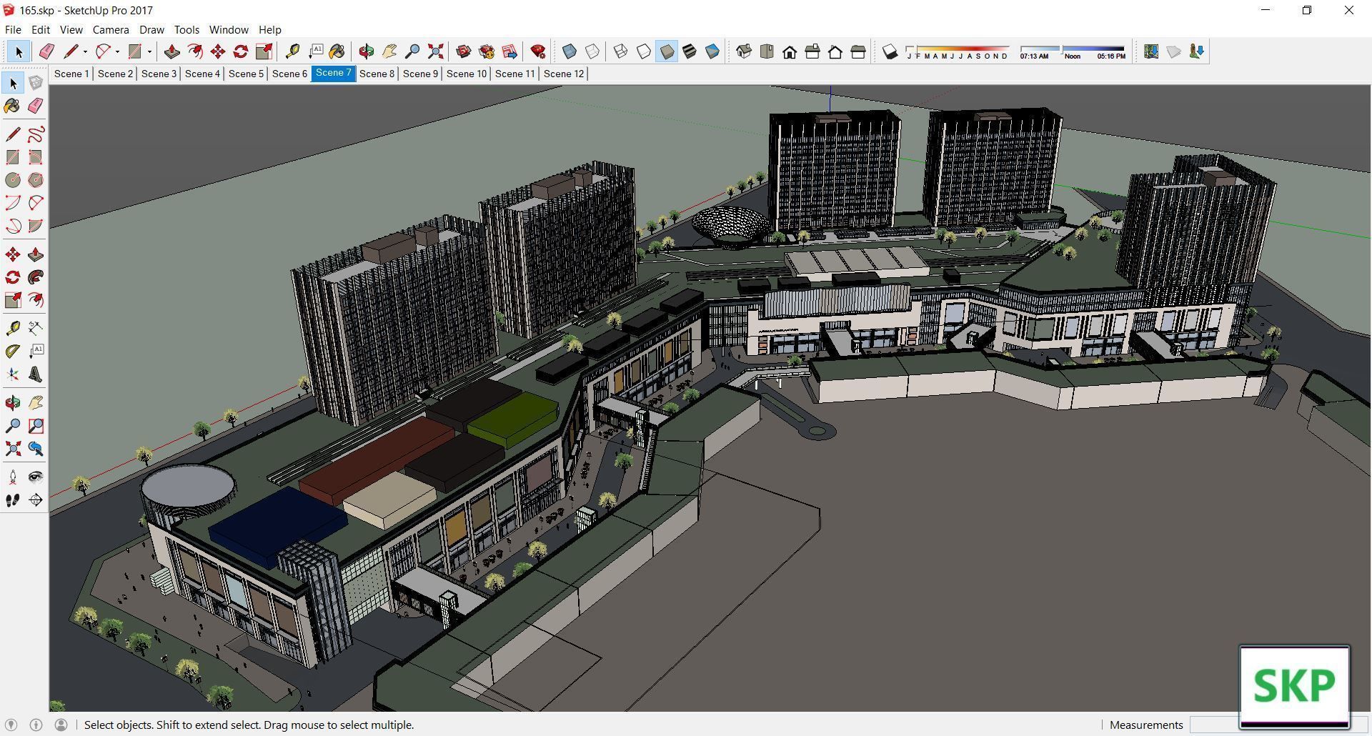 Sketchup Commercial Complex 165 3D model_1