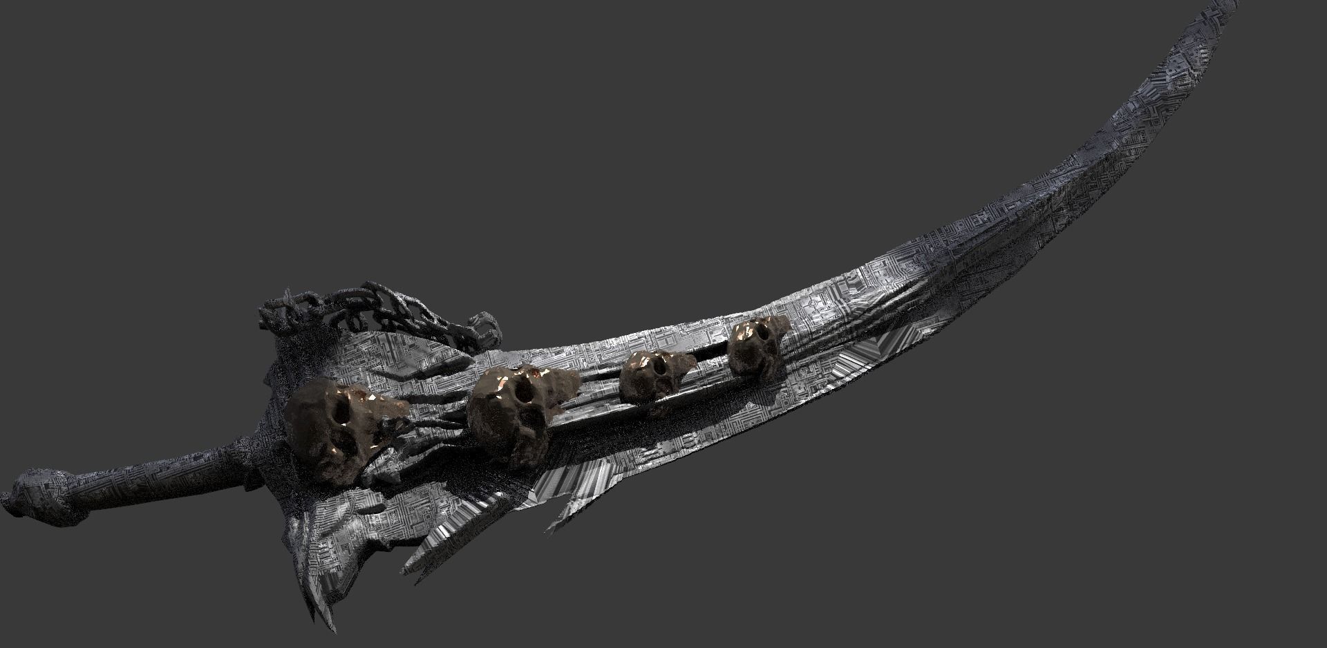 Grim Reaper Cutlass  3D model_1