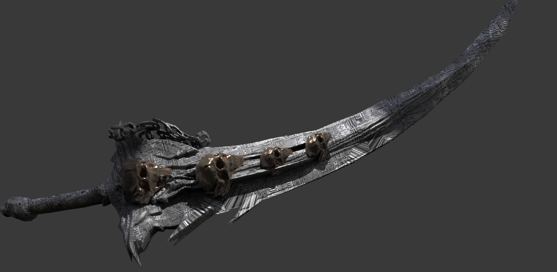 Grim Reaper Cutlass  3D model_2