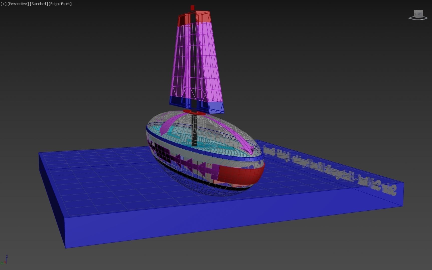 Solar Sail Boat - Electrogravitic lift and propulsion - Concept 3D model_3