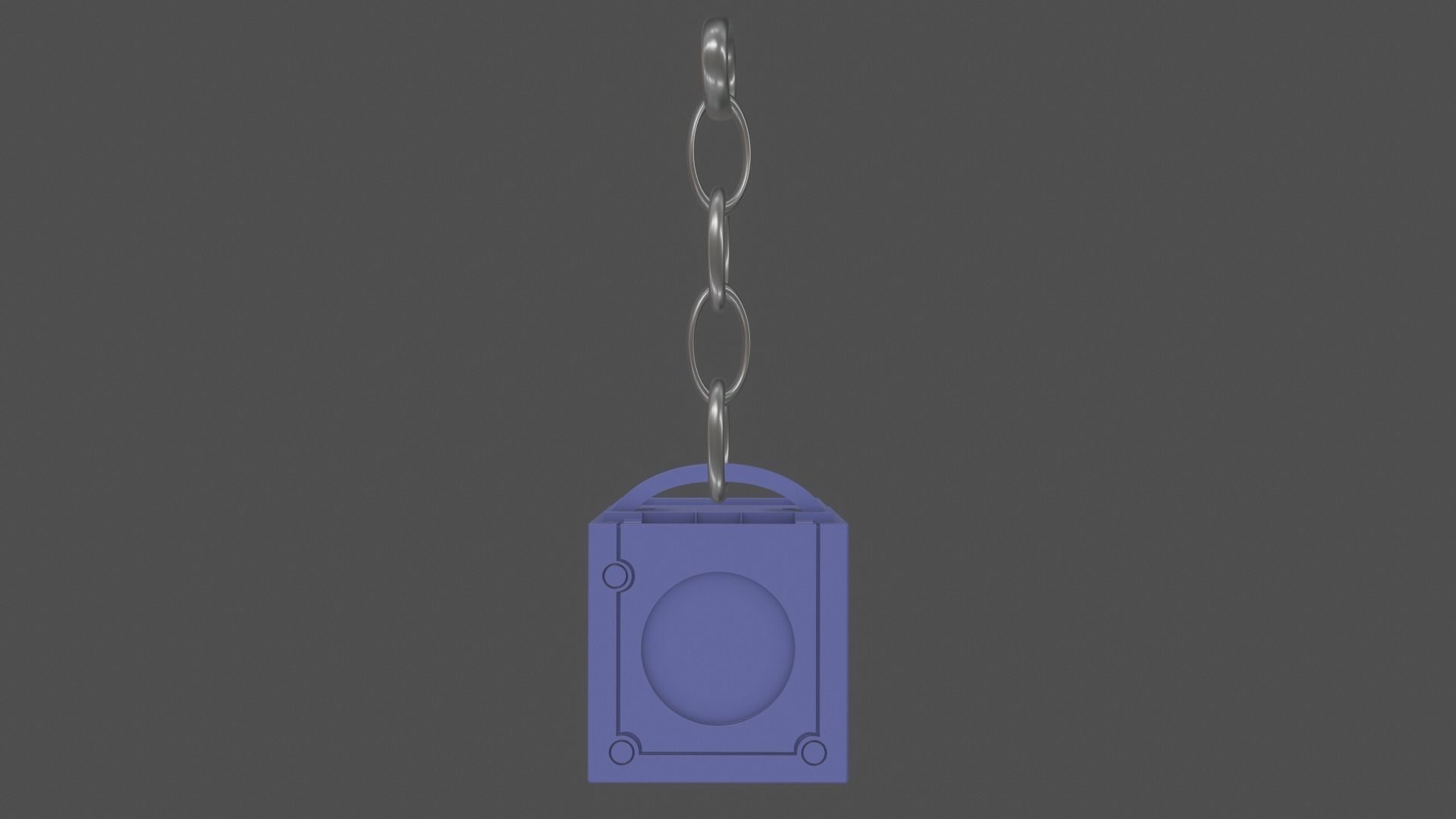 Gamecube Keychain  3D print model_3