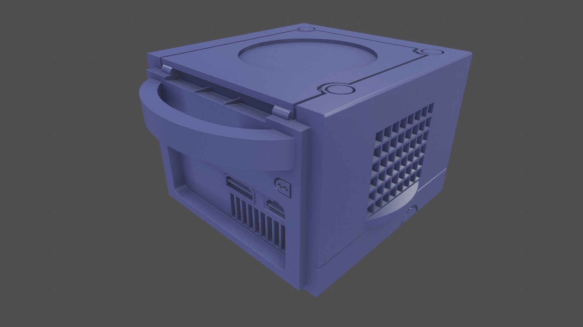 Gamecube Keychain  3D print model_1
