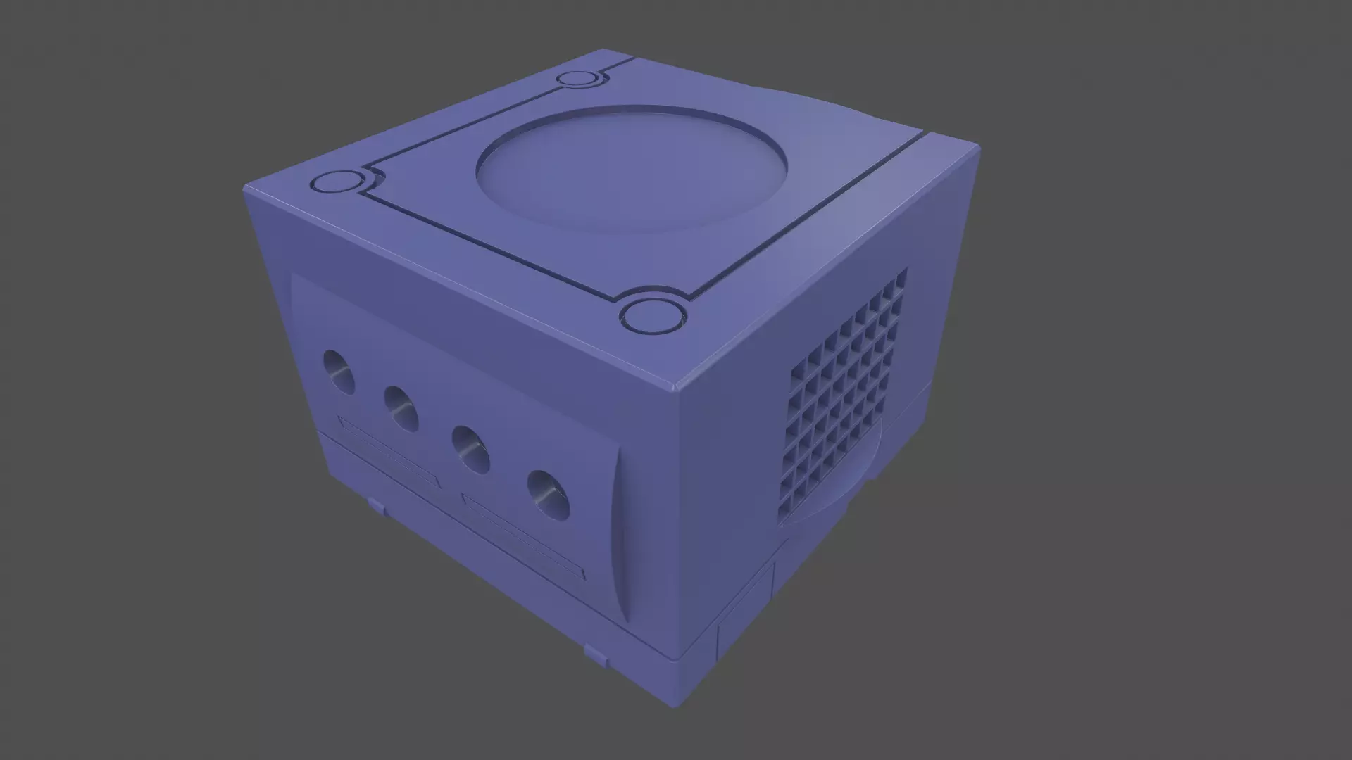 Gamecube Keychain  3D print model_0