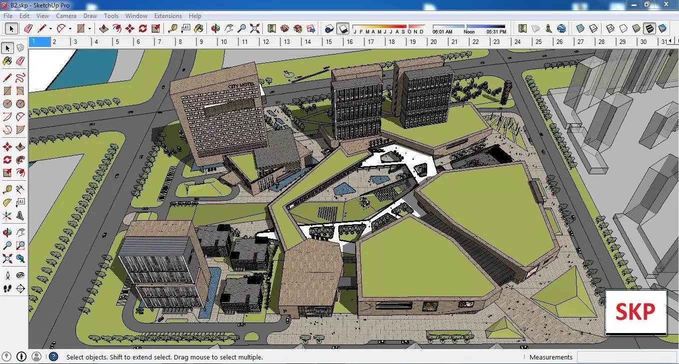 Sketchup Commercial Complex B2 3D model_0