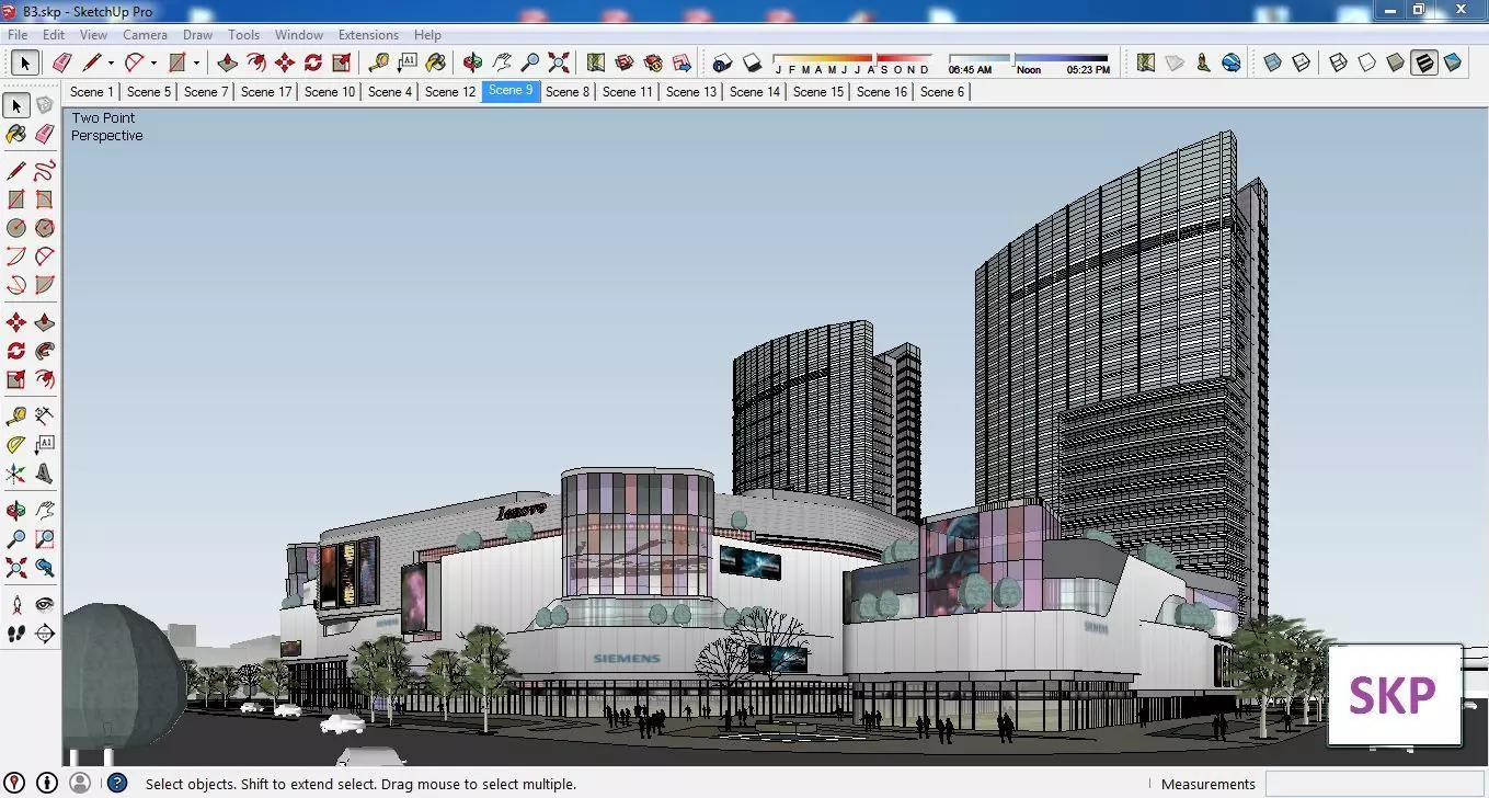 Sketchup Commercial Complex B3 3D model | CGTrader