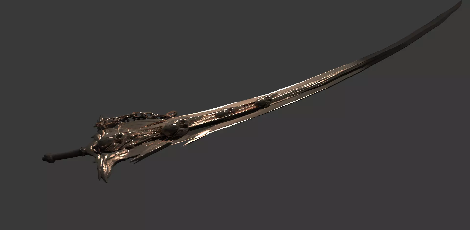 Grim Reaper Sword Ornate 4  3D model_0