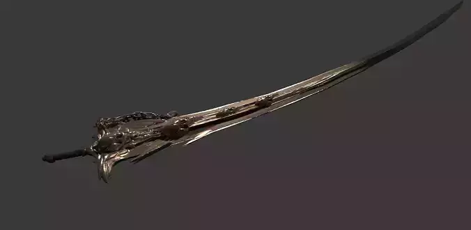 Grim Reaper Sword Ornate 4  3D model