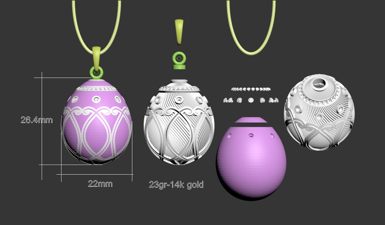 Easter egg 3D print model_23