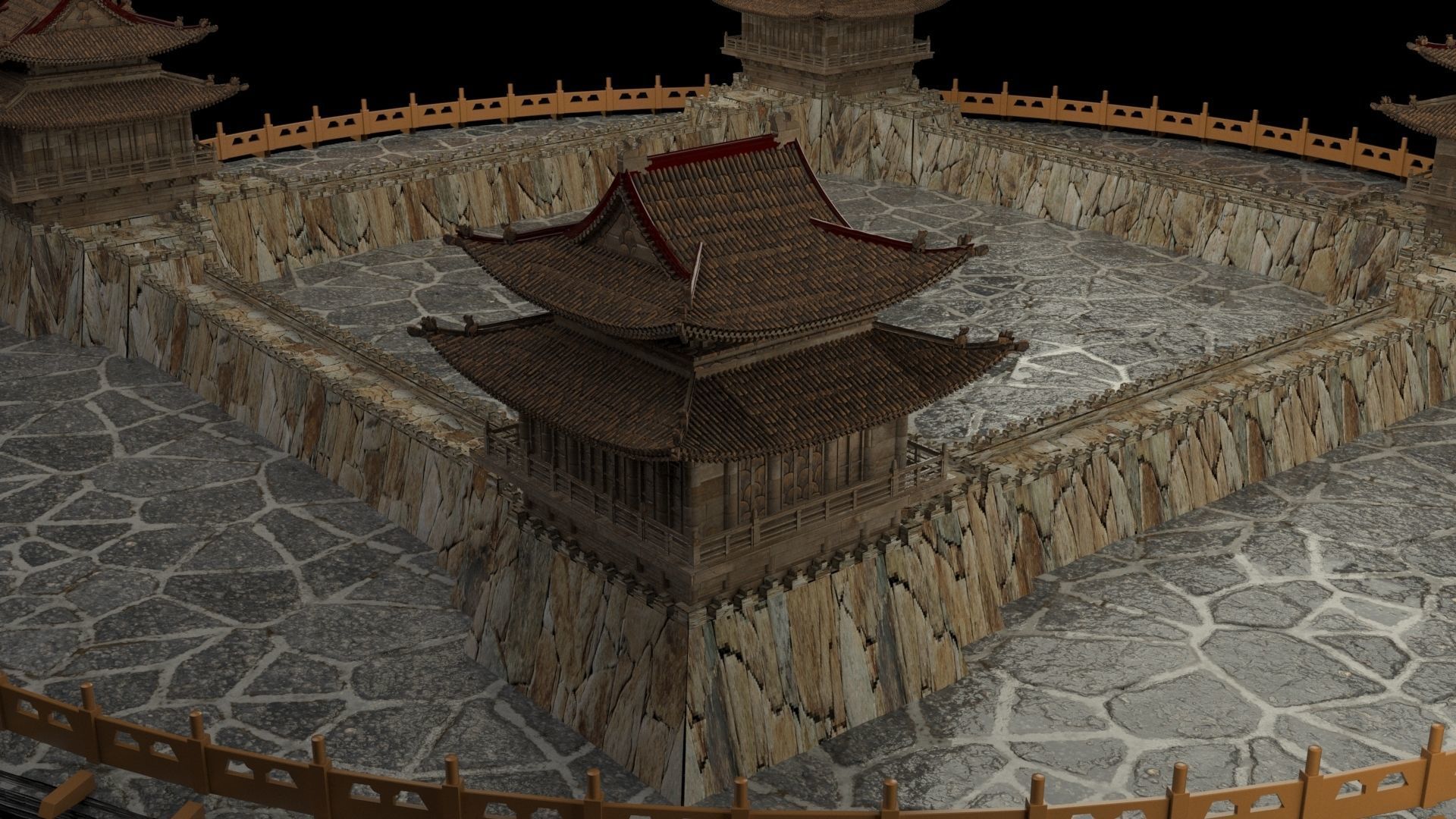 chinese ancient house 3D model_4