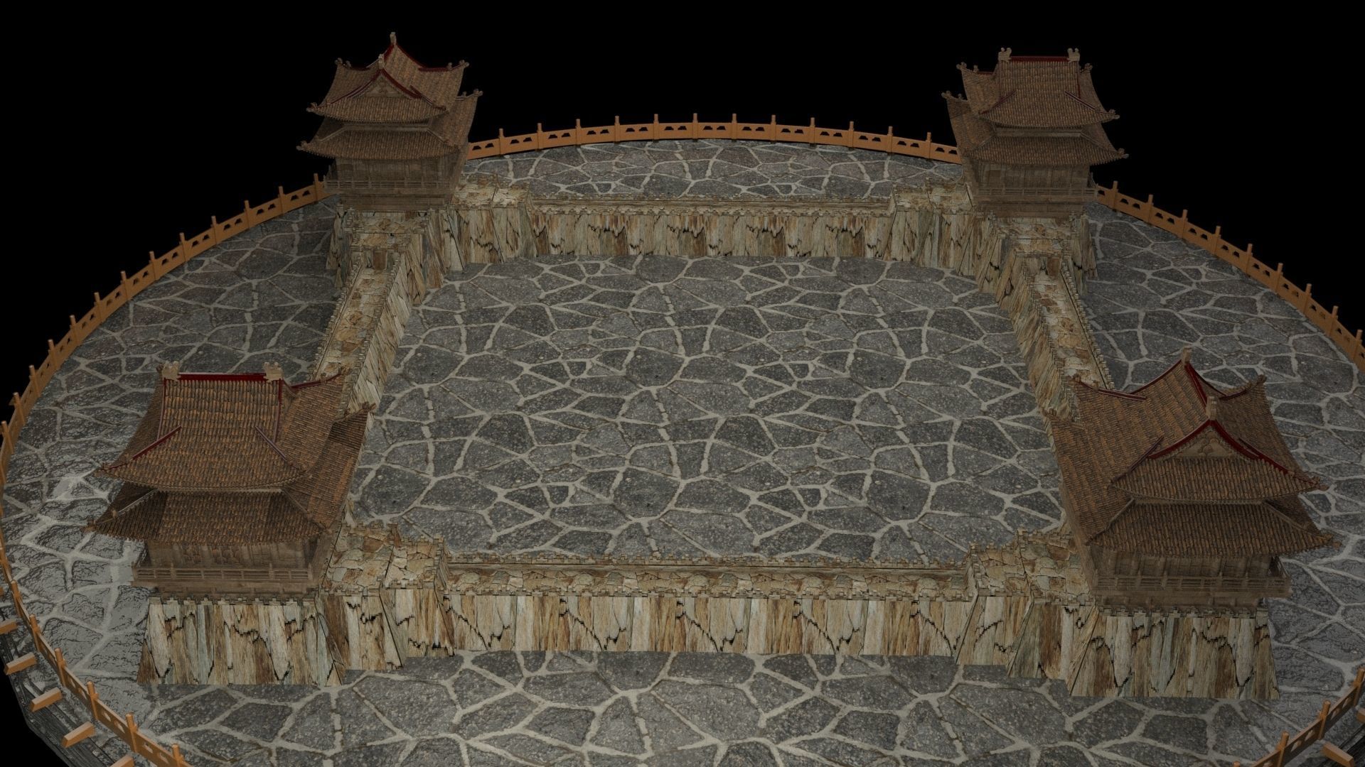 chinese ancient house 3D model_1