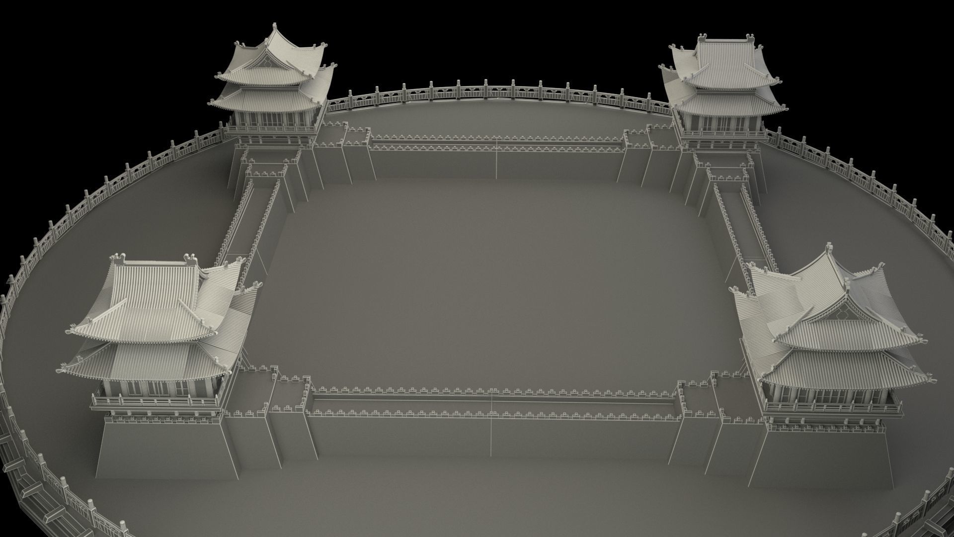 chinese ancient house 3D model_6