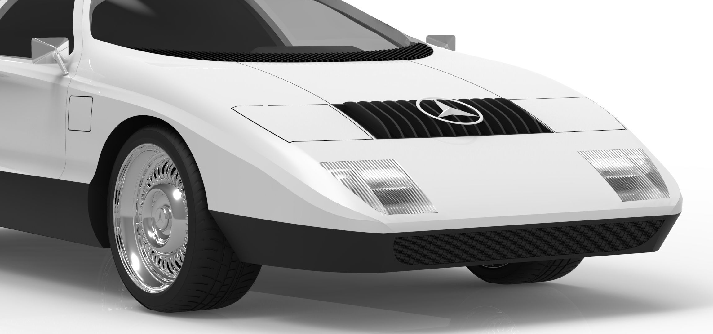 C-111 Second Generation Mercedes Low-poly 3D model_9
