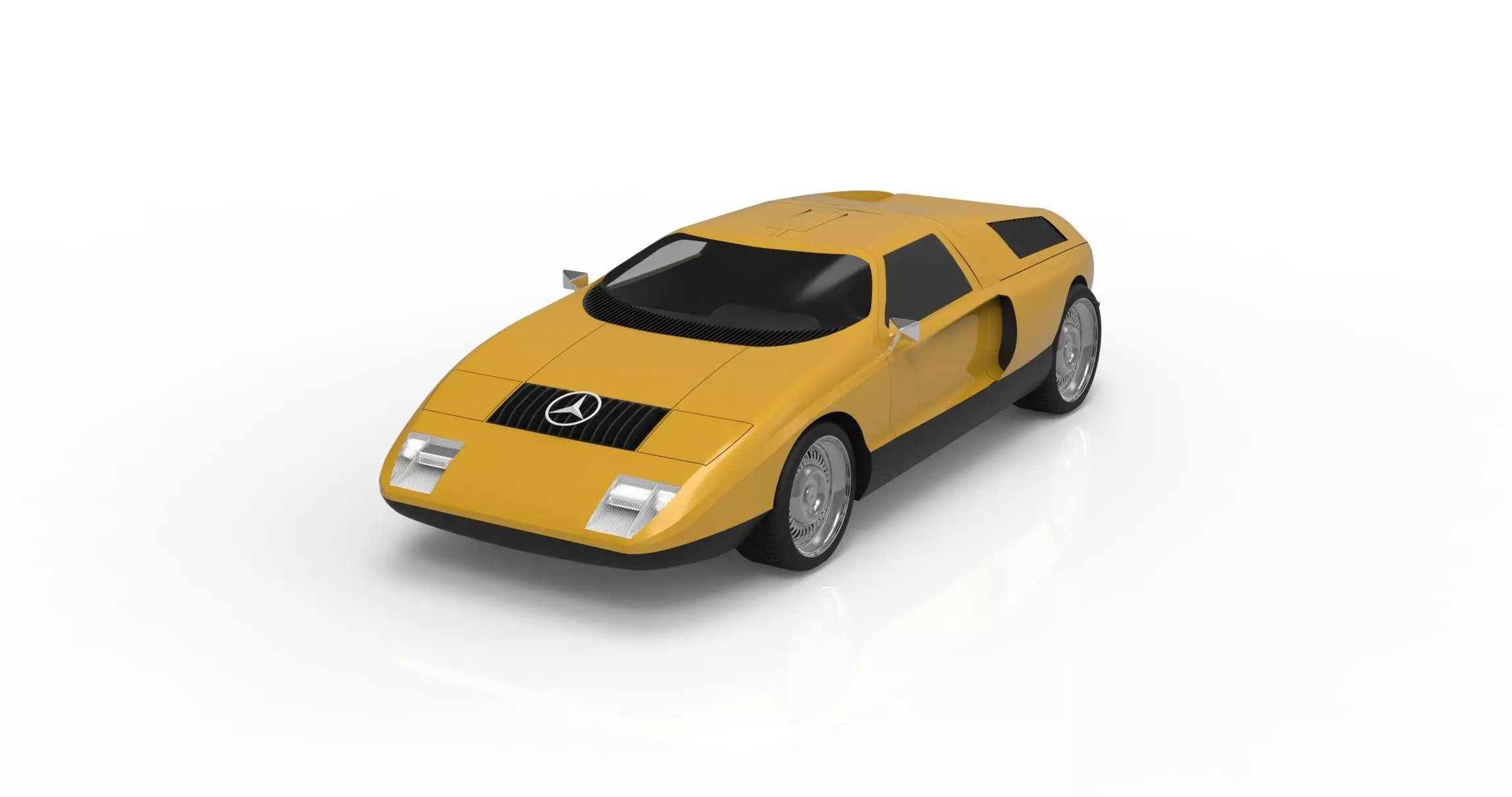 C-111 Second Generation Mercedes Low-poly 3D model_0