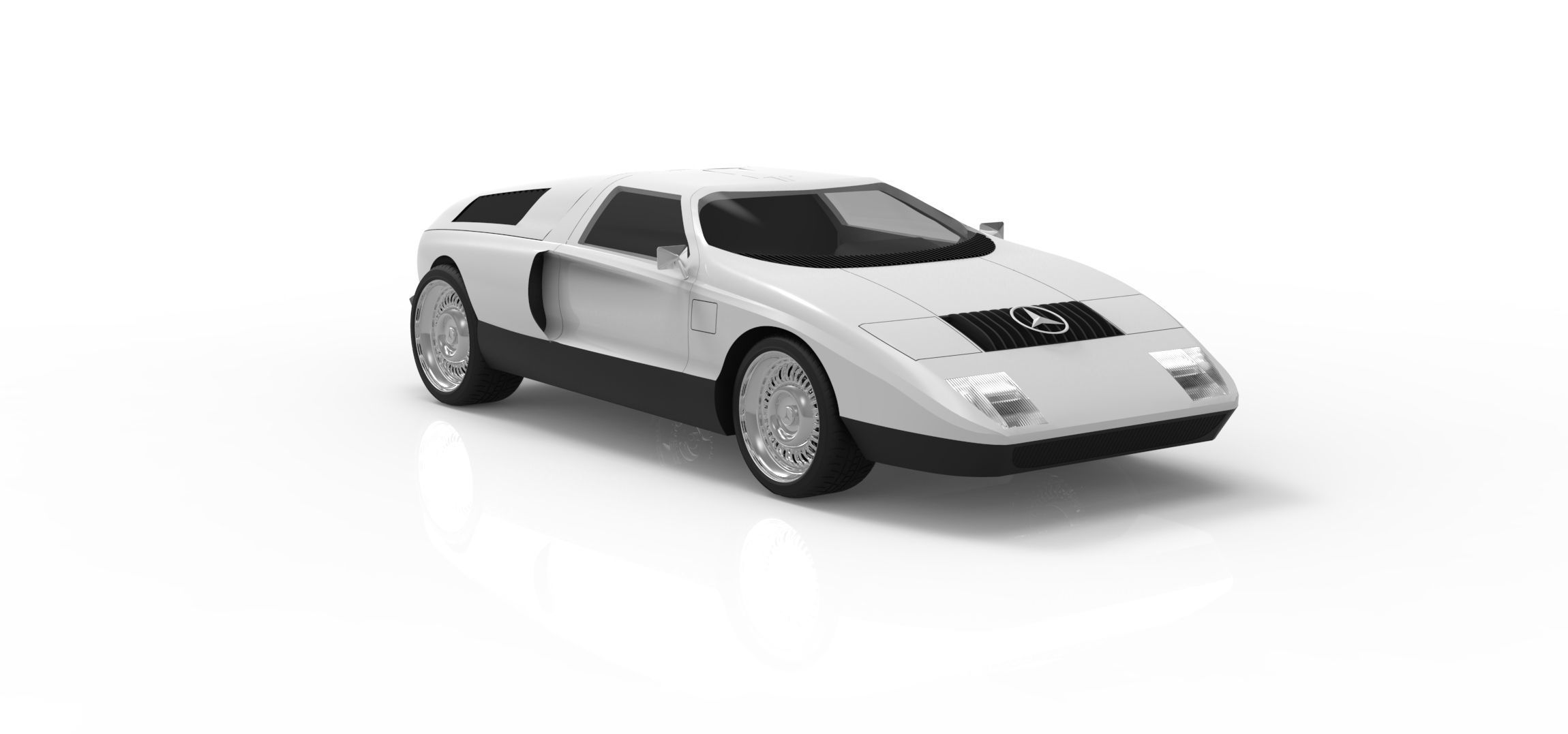 C-111 Second Generation Mercedes Low-poly 3D model_4
