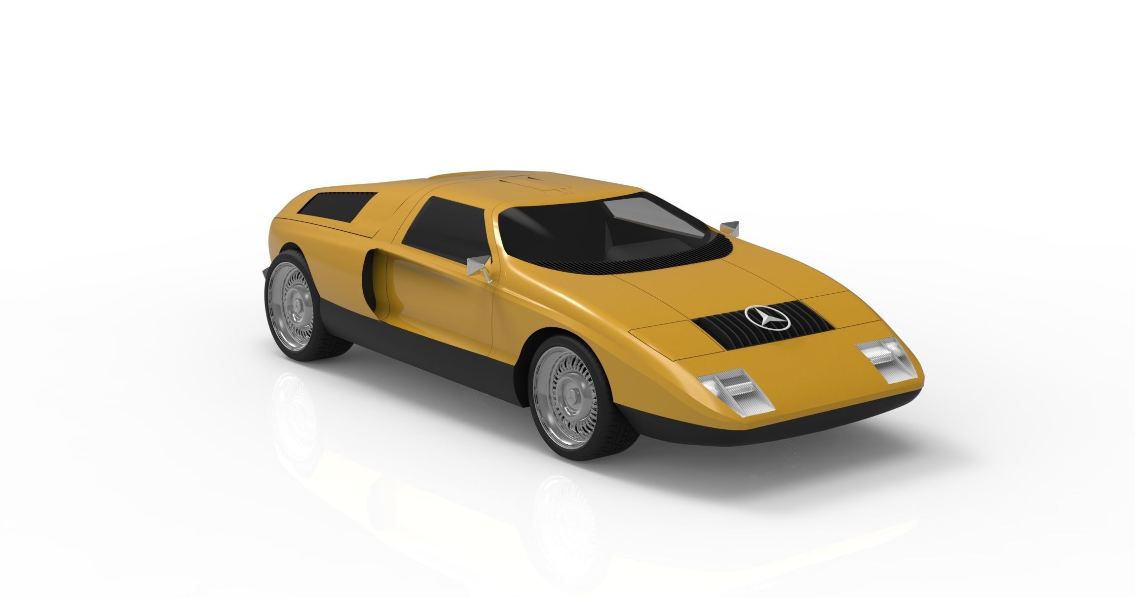 C-111 Second Generation Mercedes Low-poly 3D model_2
