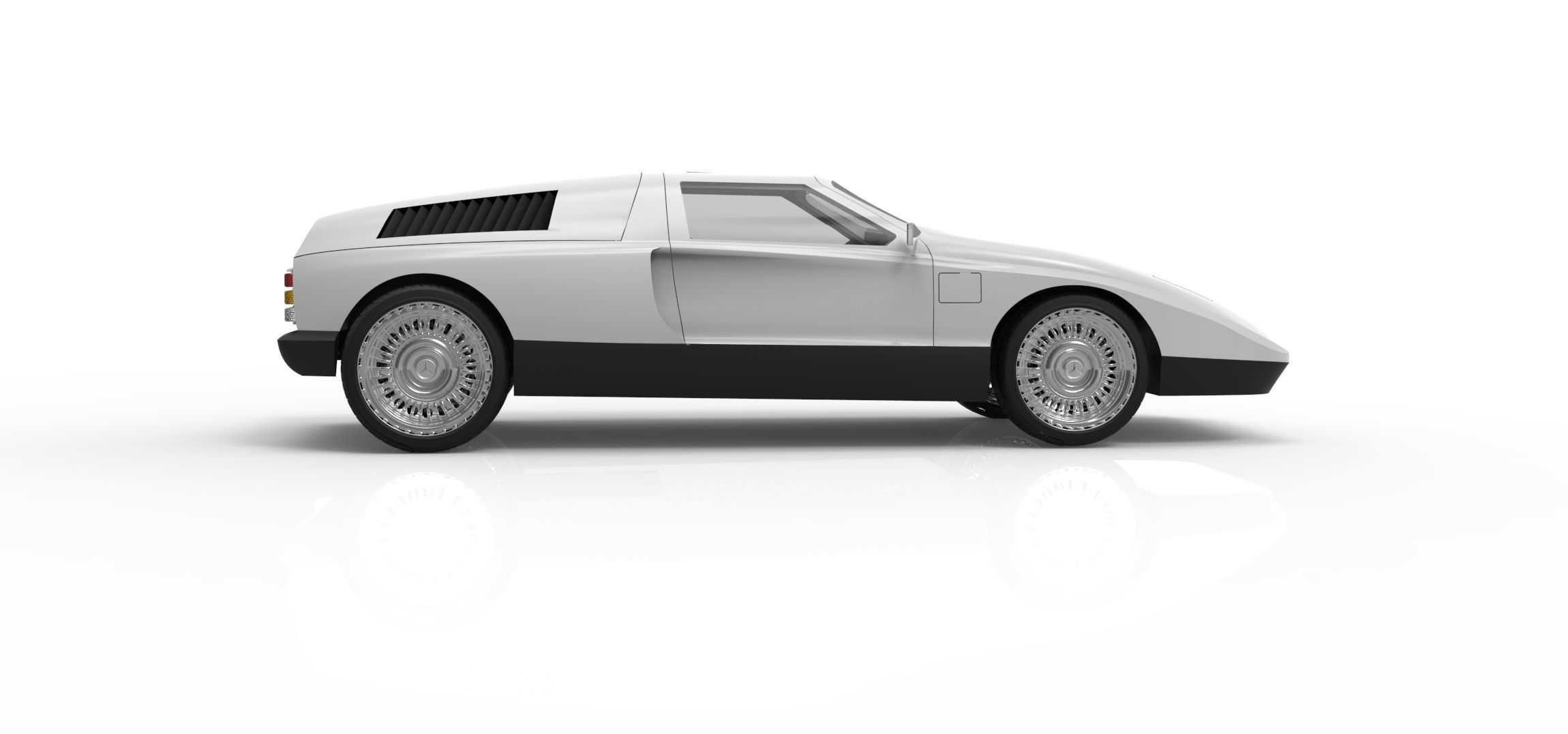 C-111 Second Generation Mercedes Low-poly 3D model_7