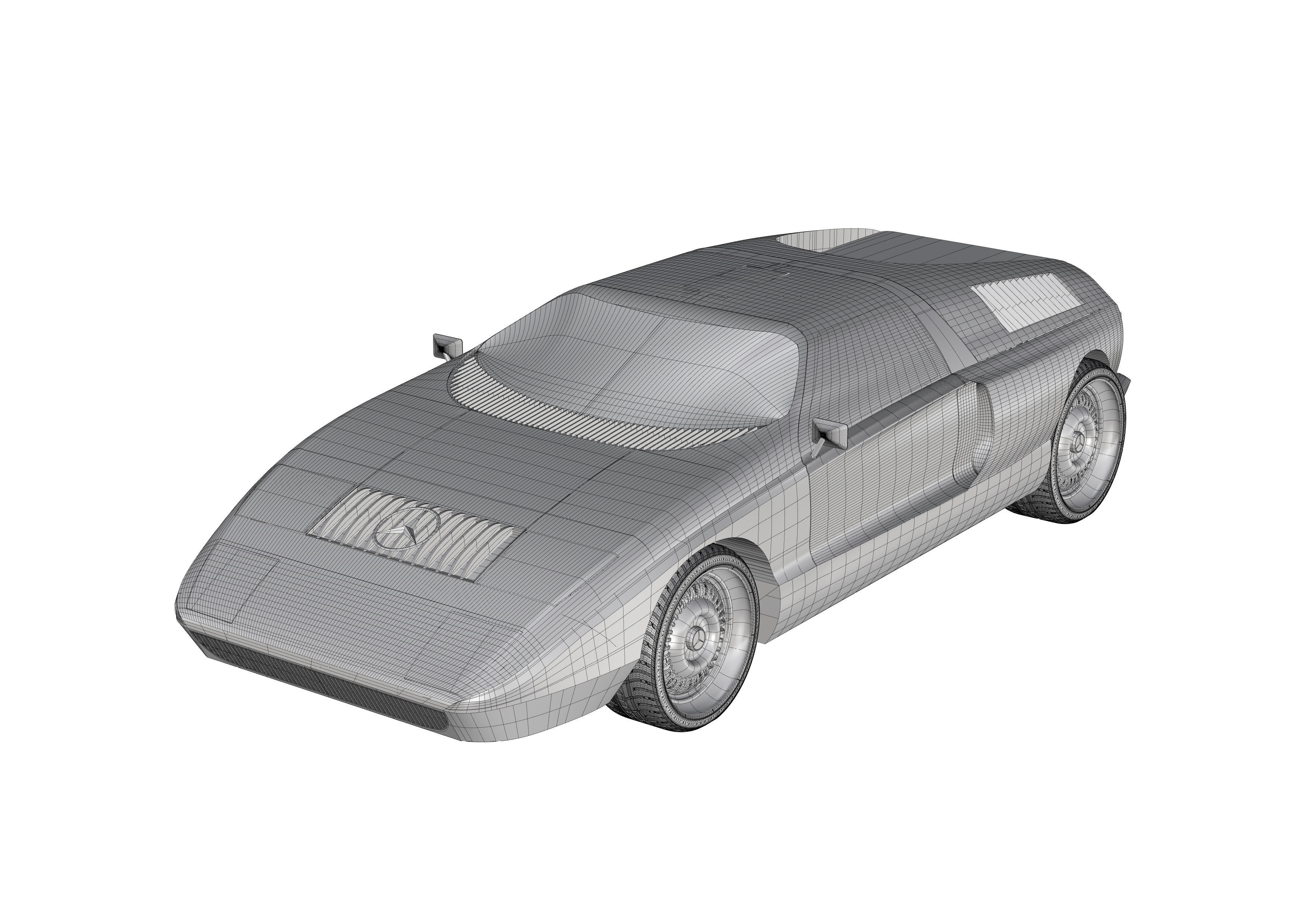 C-111 Second Generation Mercedes Low-poly 3D model_10