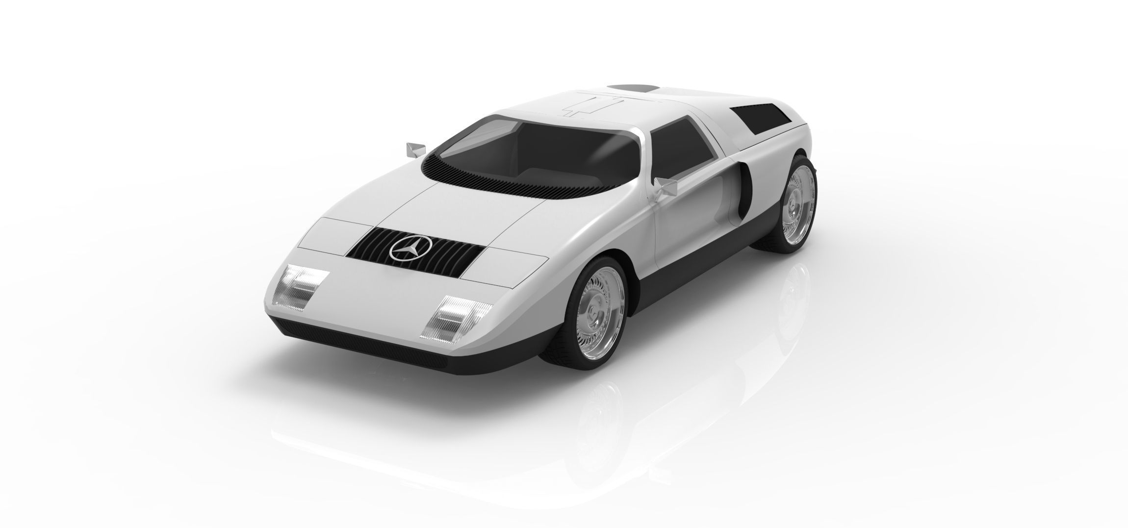 C-111 Second Generation Mercedes Low-poly 3D model_1
