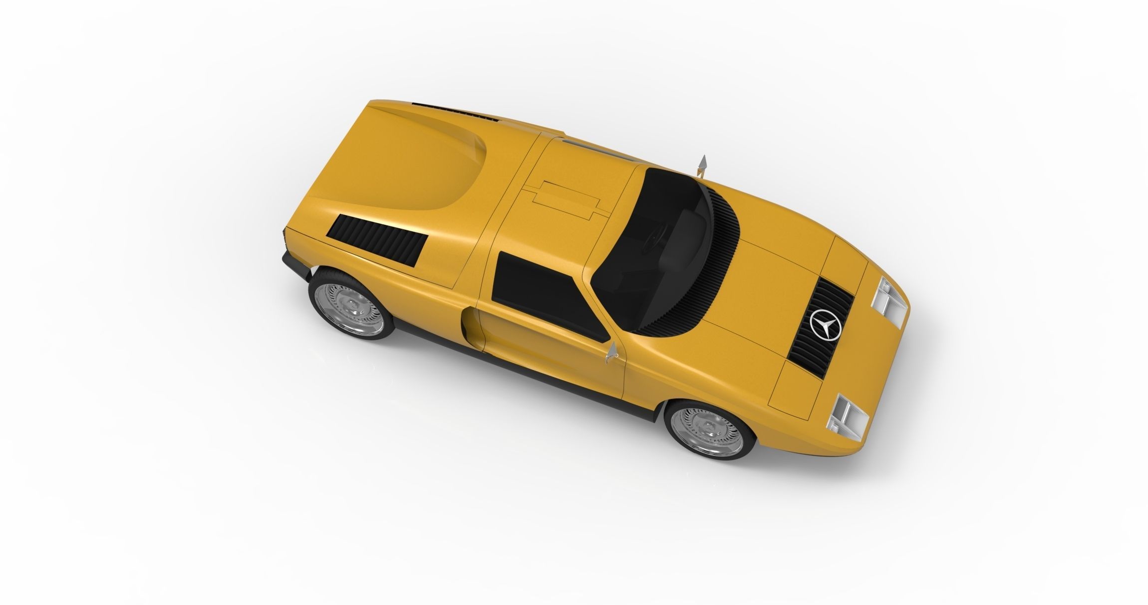 C-111 Second Generation Mercedes Low-poly 3D model_8