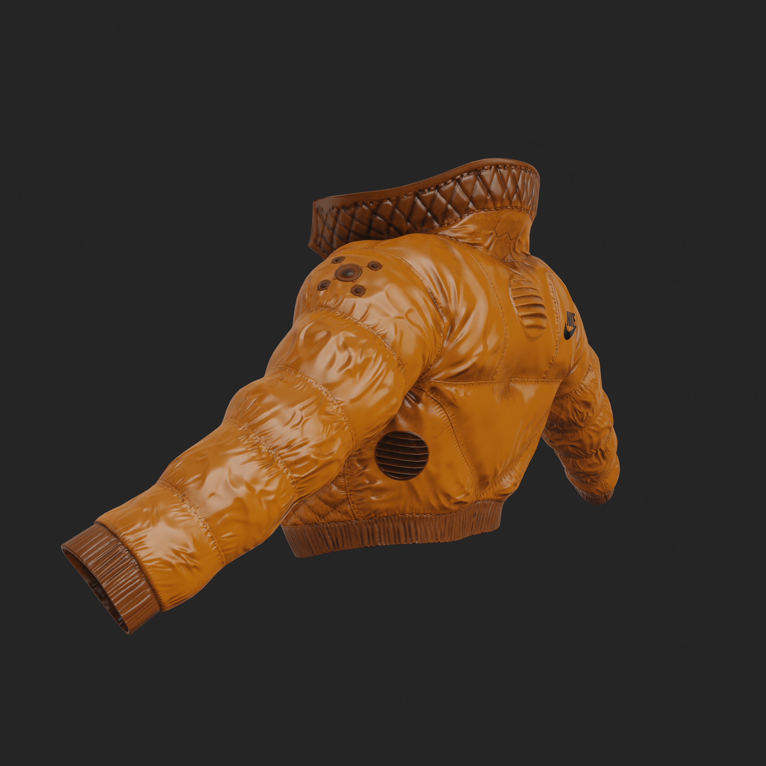 Glossy jacket in a semi-futuristic style in different colours Low-poly 3D model_22