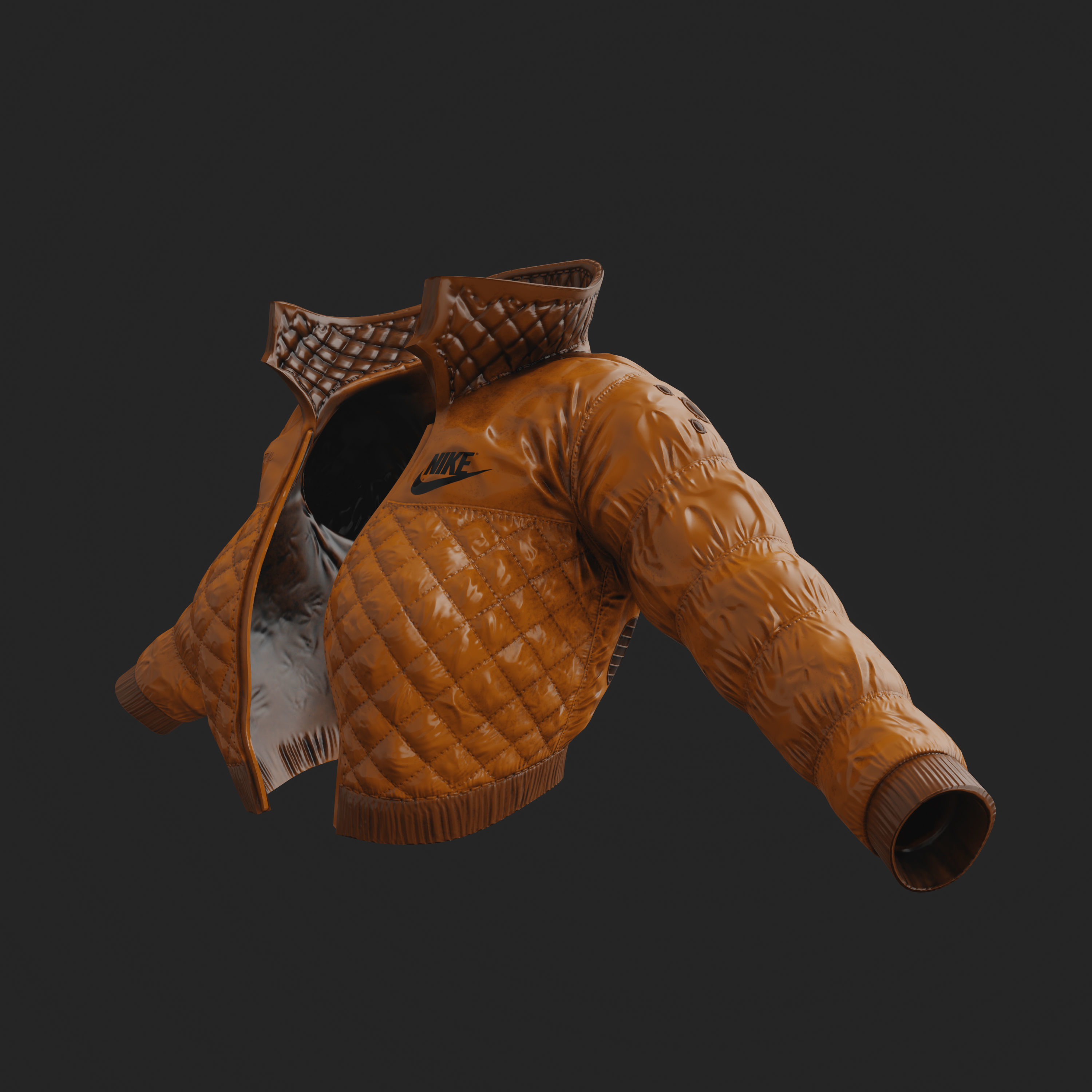 Glossy jacket in a semi-futuristic style in different colours Low-poly 3D model_20