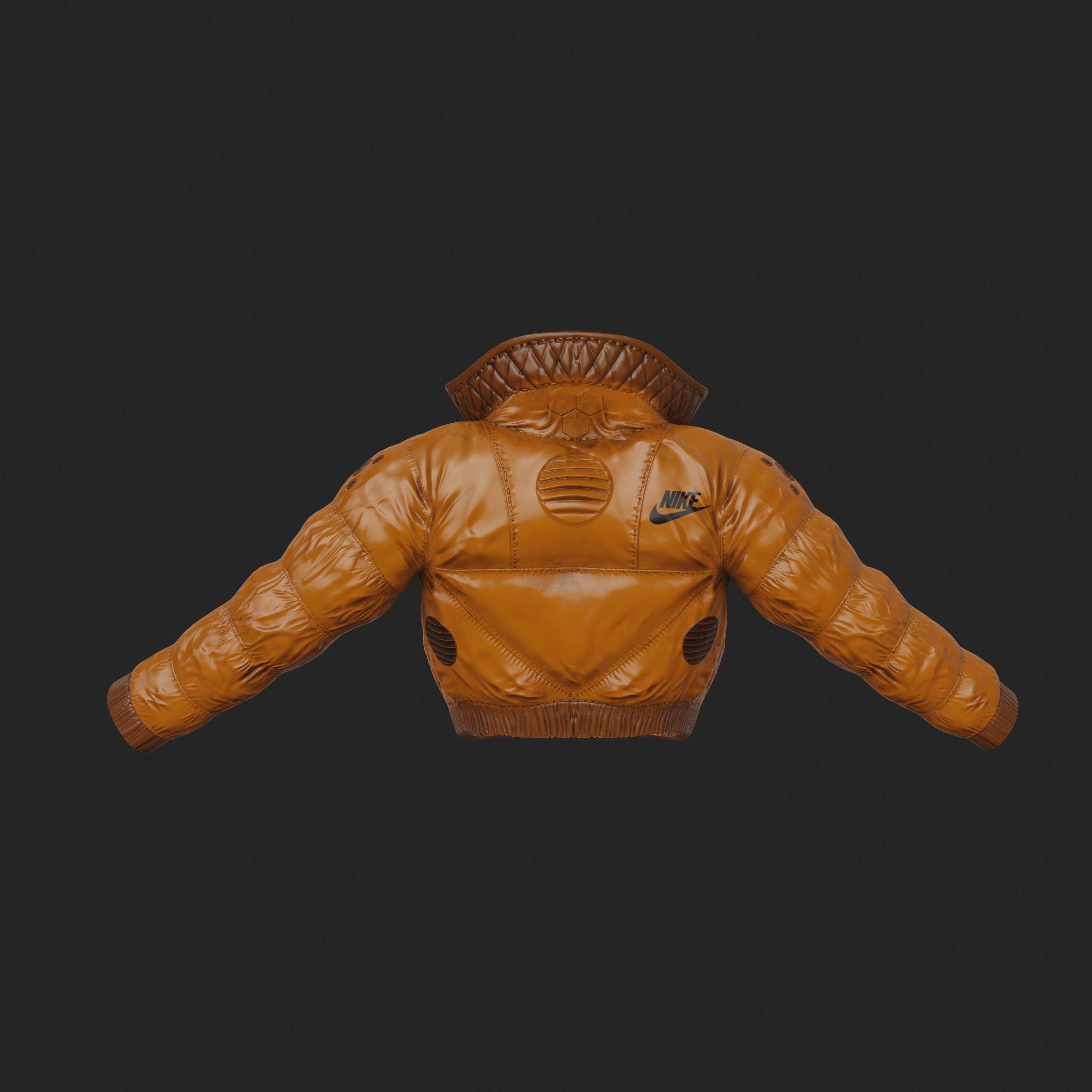 Glossy jacket in a semi-futuristic style in different colours Low-poly 3D model_11