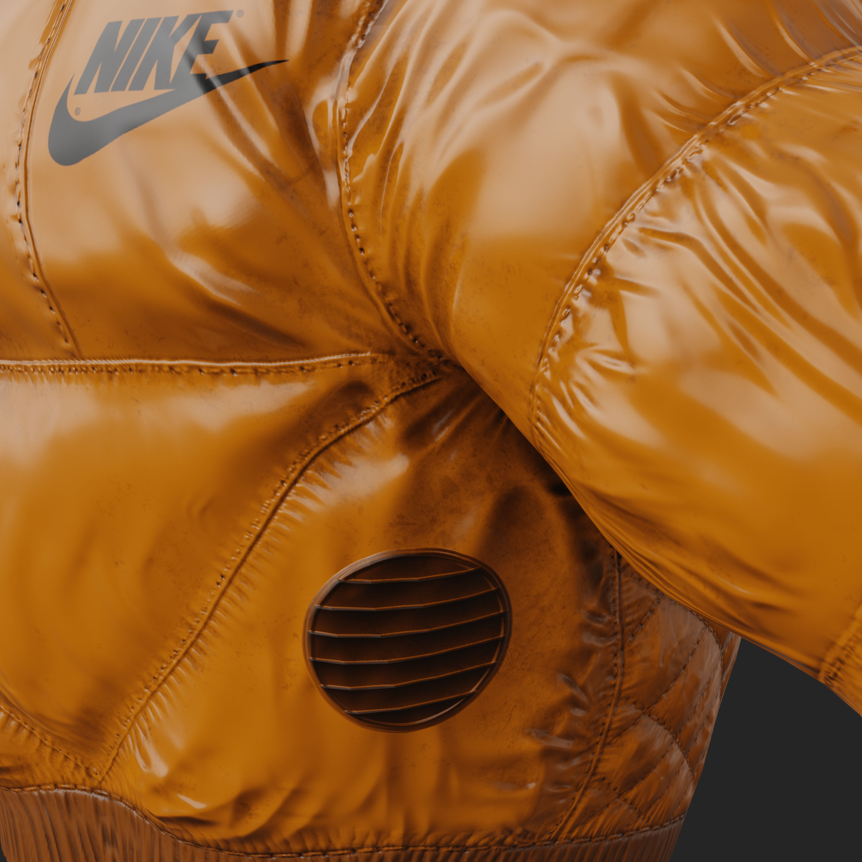 Glossy jacket in a semi-futuristic style in different colours Low-poly 3D model_14