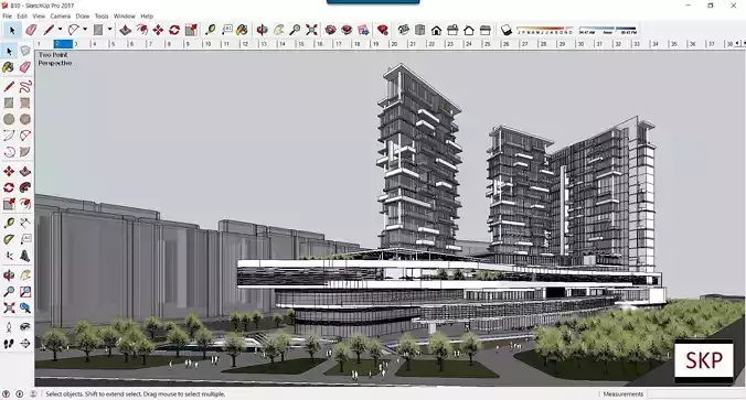 Sketchup Commercial Complex B10